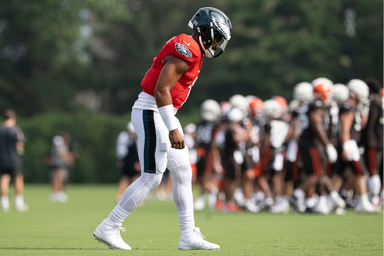 Jalen Hurts and the Eagles offense had an uneven day in Wednesday's joint practice with the Browns.