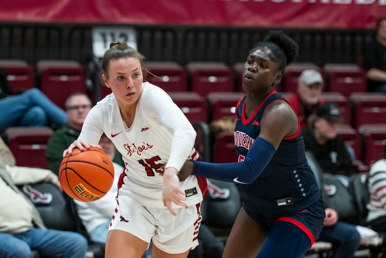 Gabby Casey (left) has taken a larger leadership and scoring role for St. Joe's this season.