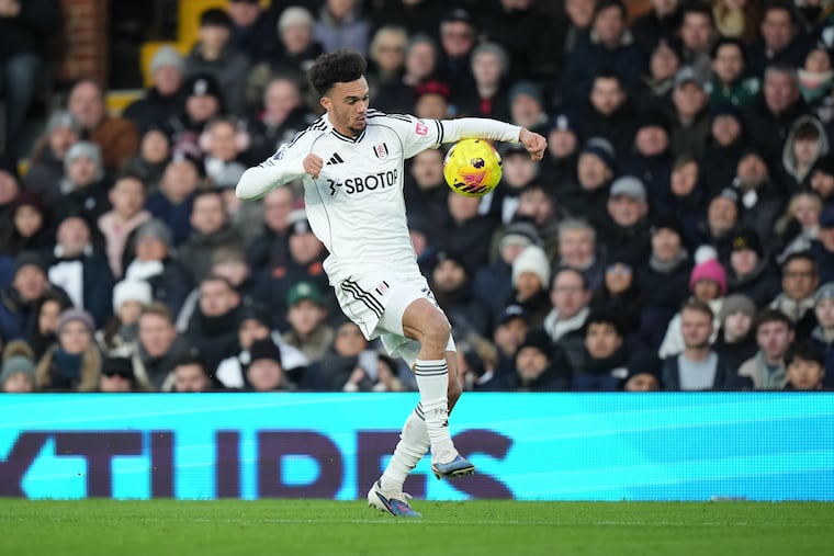 Antonee Robinson in action with Fulham earlier this month. After missing a long stretch due to knee injuries, he's back on the field and playing well.