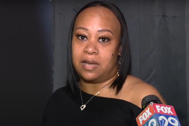 Screenshot of Rashida Irvin, co-owner of Mister Relaxation Men’s Spa and Lounge, during an appearance on Good Day Philadelphia on Fox 29 in April 2023.