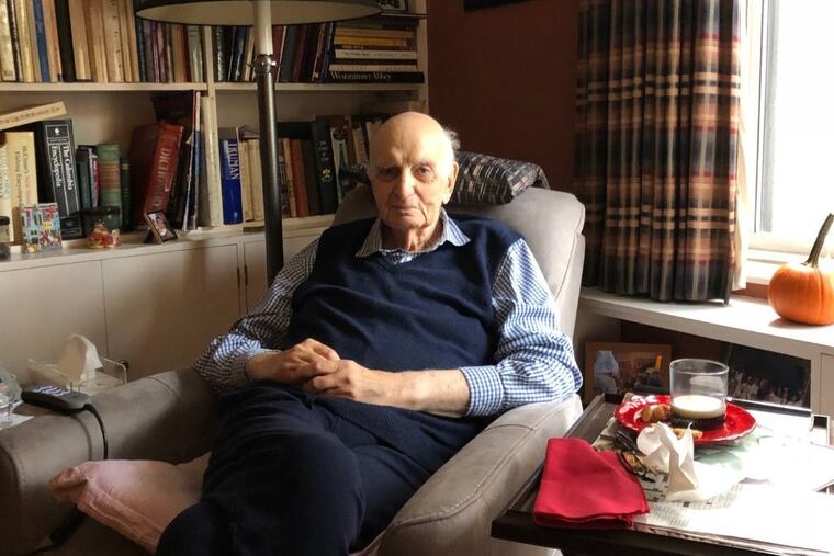Paul Volcker, 91, at his home on Manhattan's Upper East Side on Oct. 19, 2018. MUST CREDIT: Washington Post photo by Heather Long