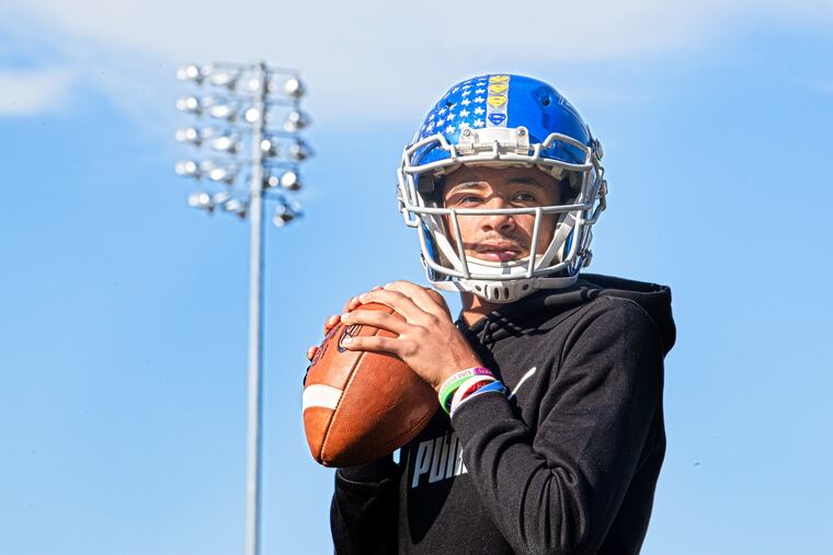Academy Park senior quarterback Barry Brown is on pace to run for more than 1,000 yards and pass for more than 1,000 yards for the Knights, who are 7-1 and on the brink of the Del-Val League title.