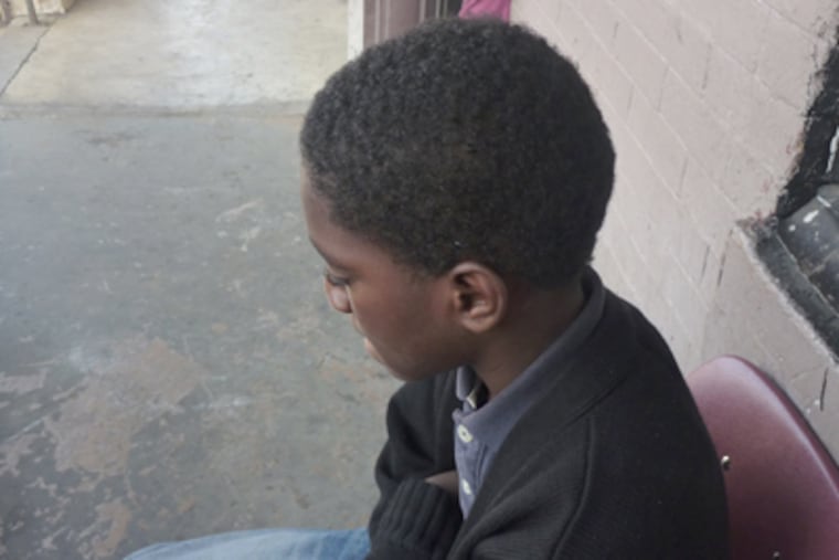 This 10-year-old North Philadelphia boy was put on probation in Family Court last June after being charged with simple assault for punching his teacher in the face at Kenderton School in Tioga. (John Sullivan/Staff)