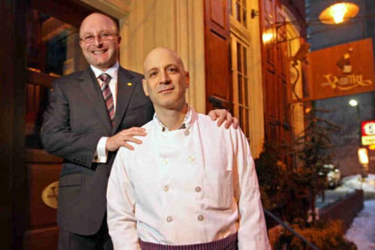Business partners Jeff Benjamin (left) and Marc Vetri are making some bold decisions on the direction of their Vetri restaurant.