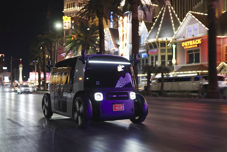 Amazon’s Zoox robotaxis currently offer free rides in Las Vegas along a loop of seven casinos and tourist attractions.