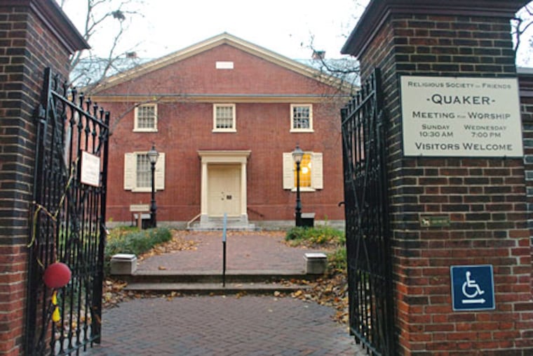 The Arch Street Friends Meeting in Philadelphia, where a group of 40 ROTC cadets from Villanova and the University of Pennsylvania appeared at first light to celebrate the Marine Corps founding day.