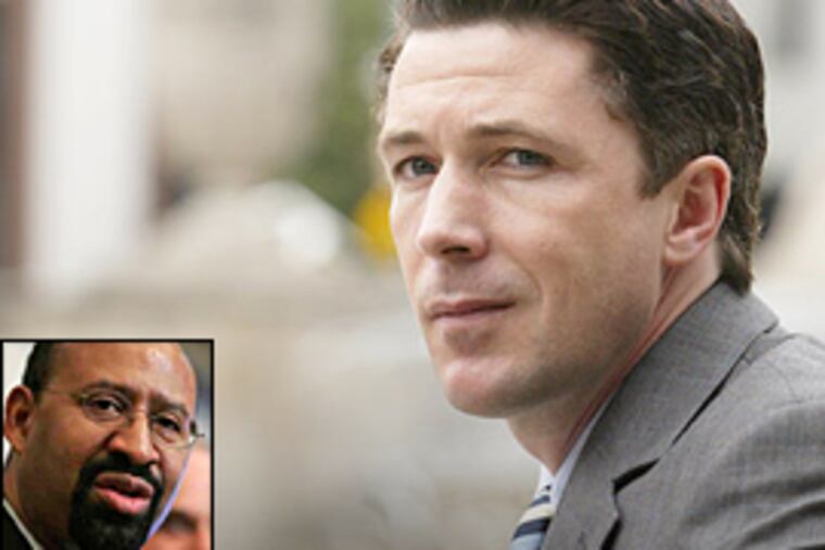 Mayor Tommy Carcetti, Baltimore's fictional mayor, will be featured at City Hall on Sunday. Philadelphia's real mayor, Michael Nutter, has set up a special screening.