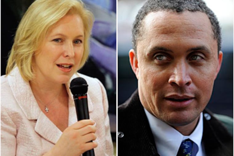 Armstrong: Senate hopeful Harold Ford Jr.'s use of the words "young lady" in reference to Sen. Kirsten Gillibrand, D-N.Y., smacked of condescension. (AP photos)