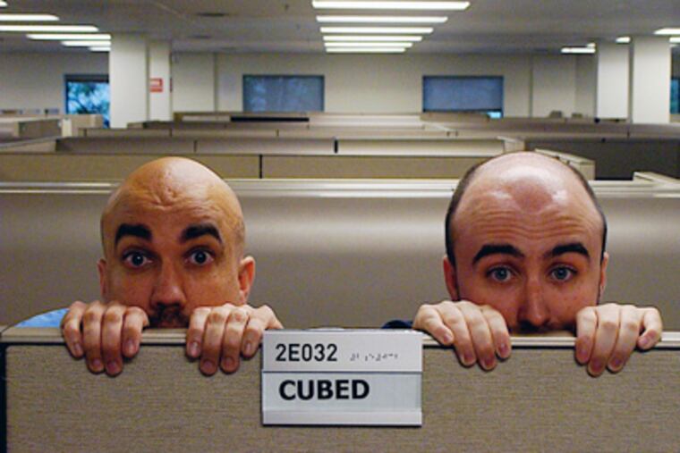 Mark Bringhurst and Dan Stabb, performing as Cubed, will milk the workplace for laughs in the improv festival. (Anne Chappelle)