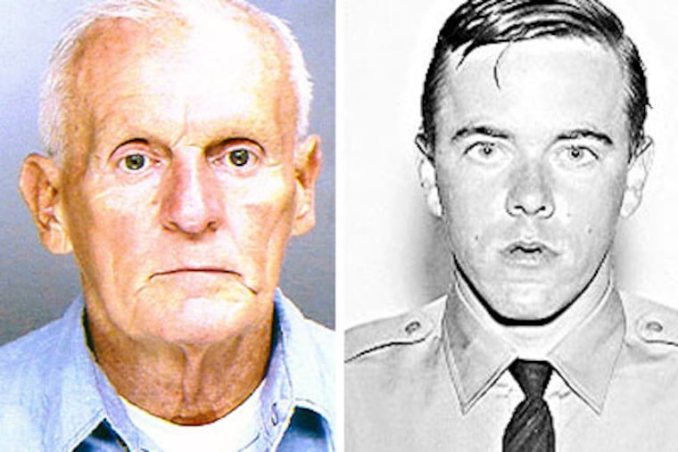 A jury has found William J. Barnes, 74, left, not guilty of murder in the death of Officer Walter T. Barclay (right). Barclay, who was paralyzed when Barnes shot him in 1966, died in 2007.