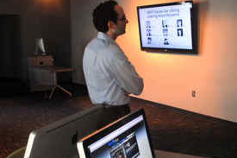 Project manager Craig Santoro in one of the training rooms at WHYY where video and audio production will be taught.