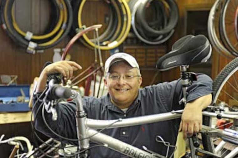 "The biggest thing is trust," says Lindsay Yanez, who started Swarthmore Cycles in 2008. (Clem Murray / Staff Photographer)