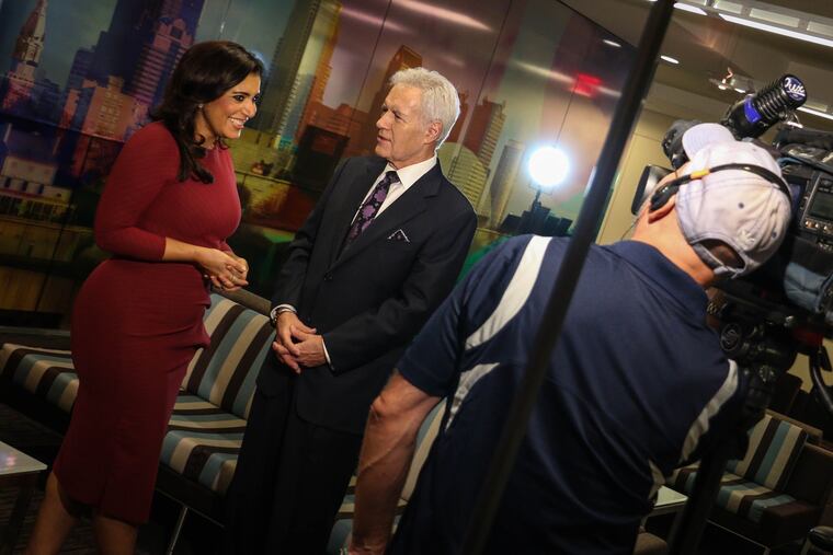 Alicia Vitarelli and Alex Trebek