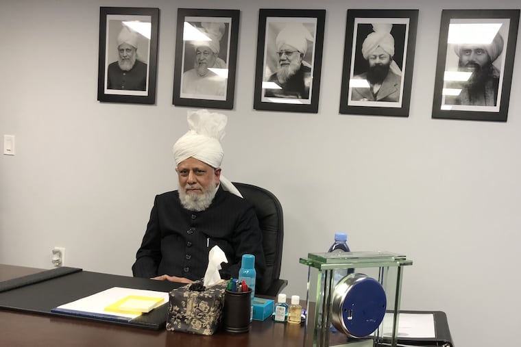 His Holiness Mirza Masroor Ahmad, spiritual leader of the Amadi Muslim Community, was in Philadelphia last Friday to inaugurate the Baitul Aafyat mosque in North Philadelphia..