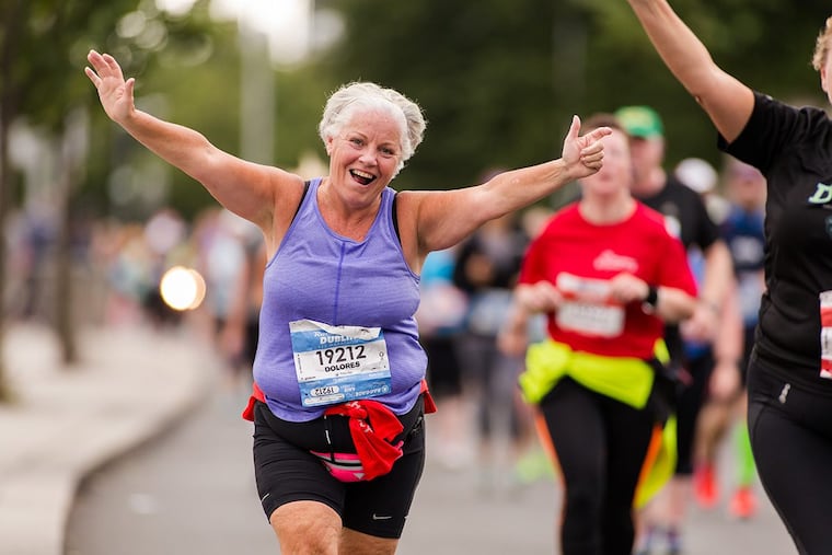 A senior runner takes part in the 2016 Rock ‘n’ Roll Dublin Half Marathon.