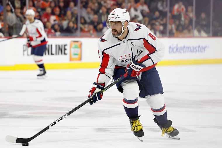 Washington Capitals left wing Alex Ovechkin has scored 52 goals in 78 games against the Flyers.