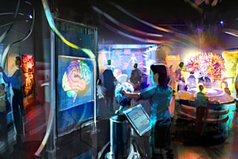 The Franklin Institute broke ground in April on a wing to house its new brain exhibit. Designers are testing interactive exhibits that would probe the brain's mysteries the way the museum showcases the heart.
