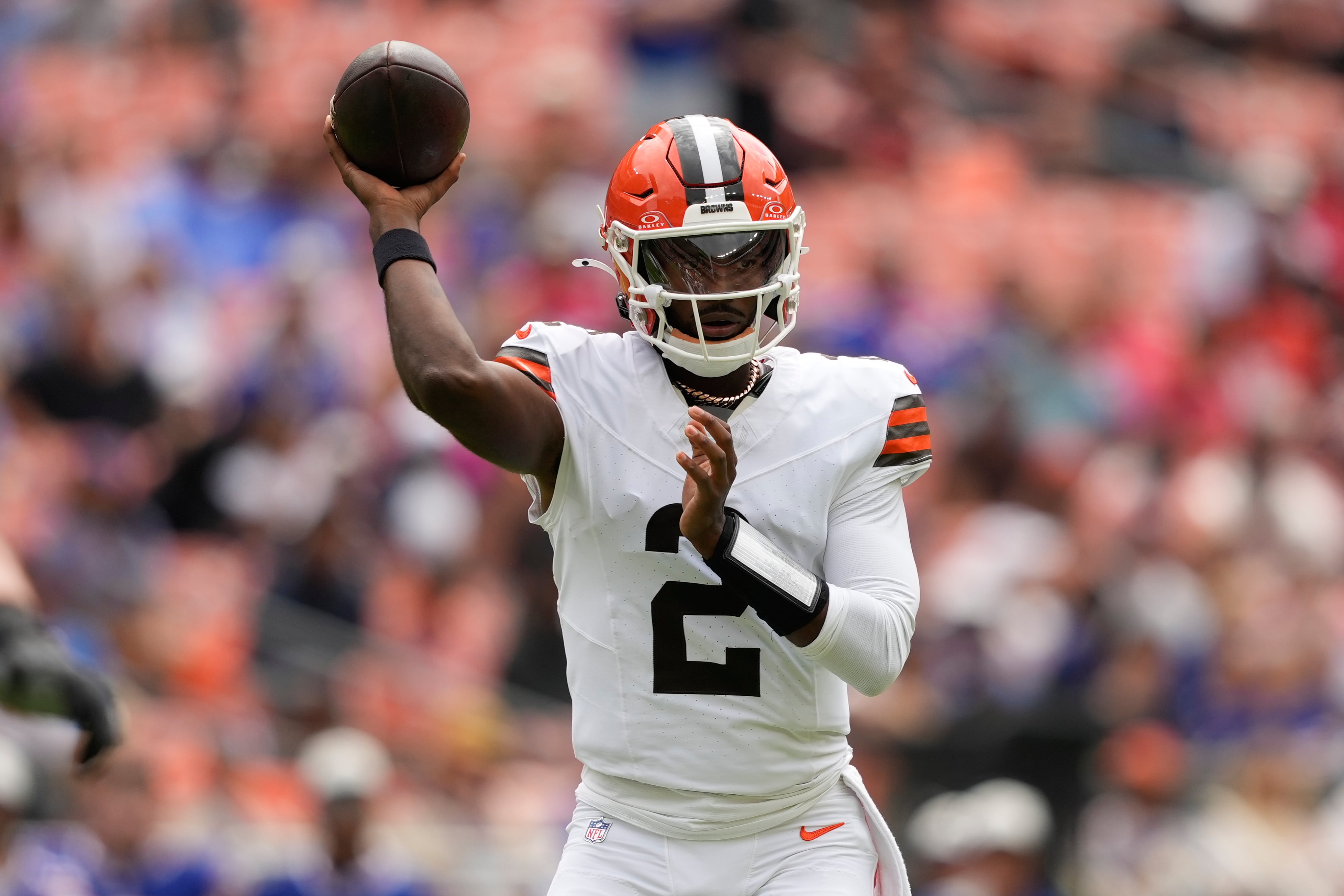 Shedeur Sanders throws TD pass in final chance to win starting QB job but Bills batter Browns 31-7