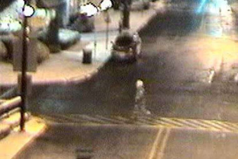 This surveillence video is believed to show missing New Hope bartender Sarah Majora early Saturday on her way home to Lambertville, N.J.