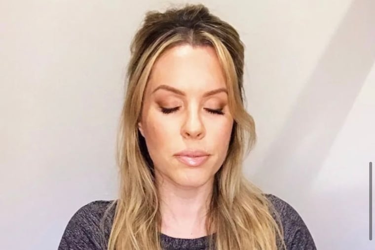 Demonstrating breathing exercises.