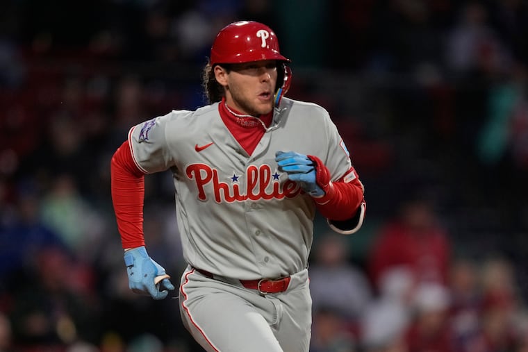 Alec Bohm's batting average dropped as low as .136. in April. He raised his batting average above .200 for the first time since the opening series.
