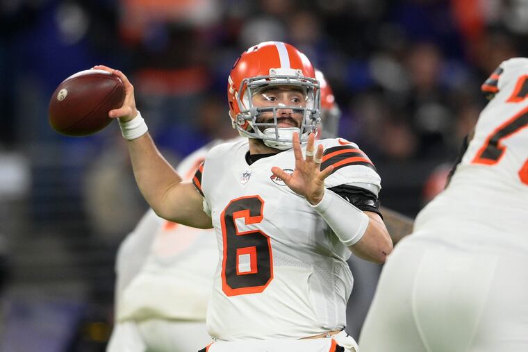 Cleveland Browns quarterback Baker Mayfield isn't 100%, but he's playing.