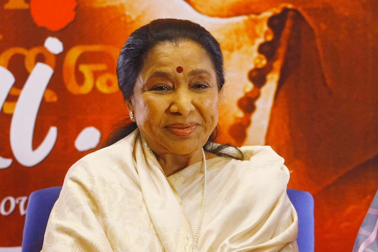 Indian Bollywood singer Asha Bhosle attends the music launch of Bhosle's film "Mai" in Mumbai, India, Jan. 22, 2013.