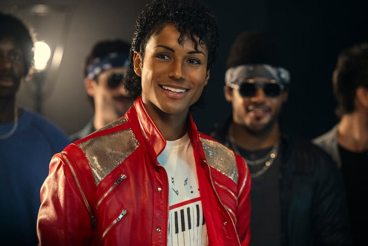 Jaafar Jackson plays Michael Jackson in “Michael.” (Glen Wilson/Lionsgate)