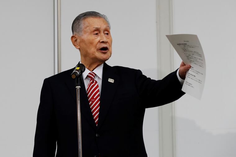 Tokyo 2020 president Yoshiro Mori speaks during a news conference in Tokyo last week.