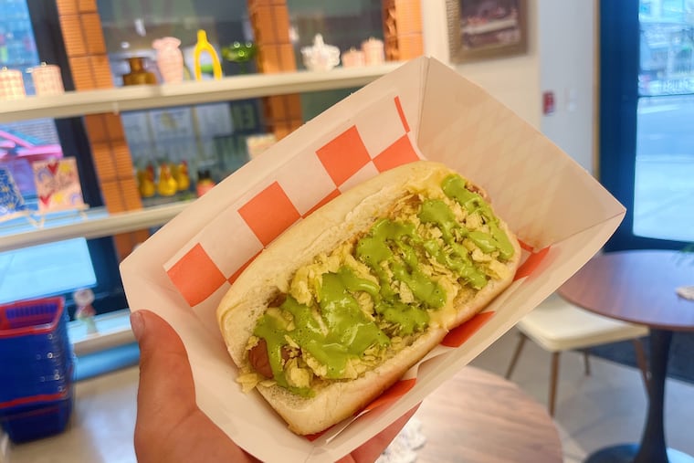 The $5 Colombian hot dog at Café Tinto's Fishtown location is available during happy hour from 3 to 6 p.m. Monday through Friday.