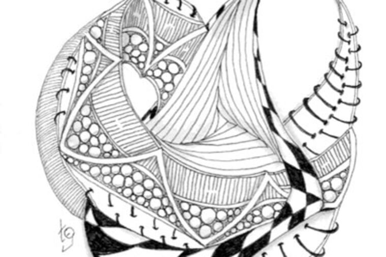 MG1ZEN -- Zentangle by Terri Greenberg, 53, a Zentangle teacher in Flourtown who has taught classes at Main Line School Night and Mt. Airy Learning Tree.
