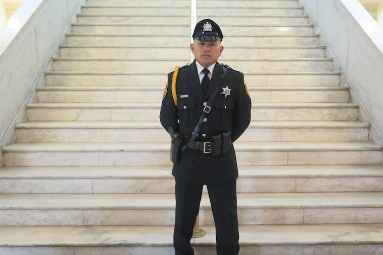 Deputy Sheriff Bryan Lukens, whose two sons died Wednesday morning in a fire at the family’s Schwenksville home.