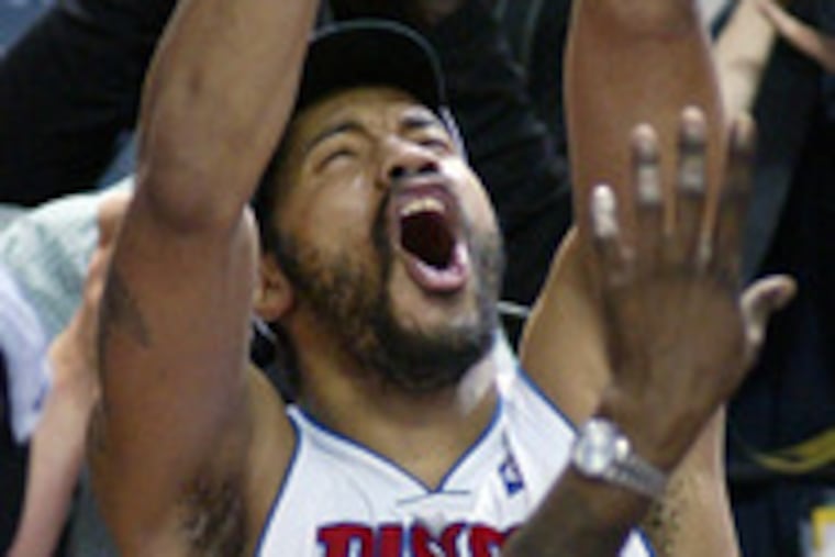 Pistons forward Rasheed Wallace let everyone know who ruled the Eastern Conference in '04.