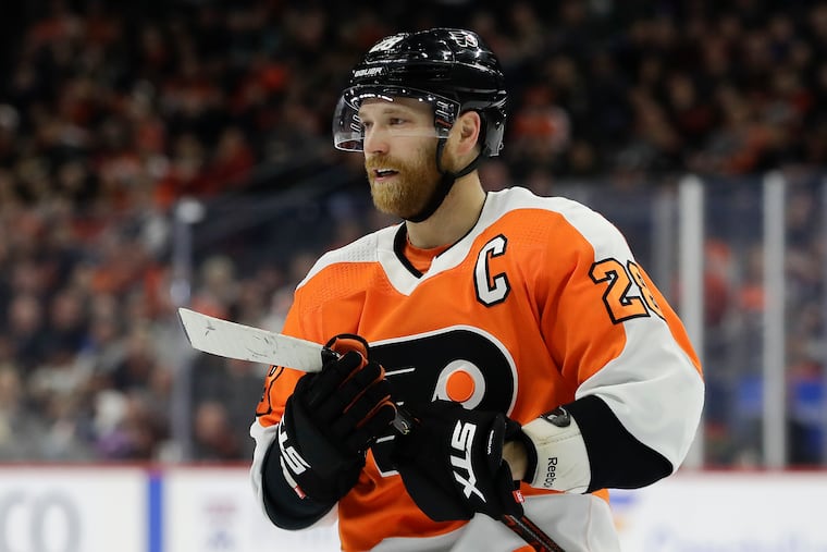 Flyers captain Claude Giroux, shown on the ice against the New Jersey Devils on Feb. 6, spoke out about being "part of the solution" to stop racism.