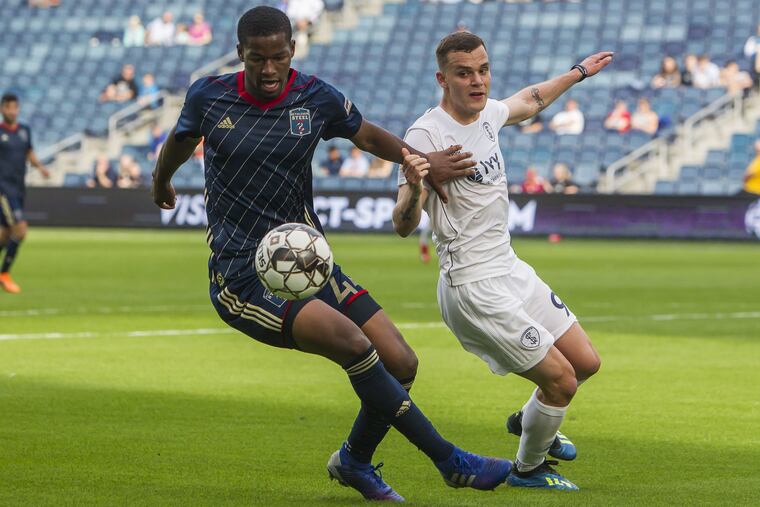 Philadelphia Union academy product Ben Ofeimu in action for Bethlehem Steel.