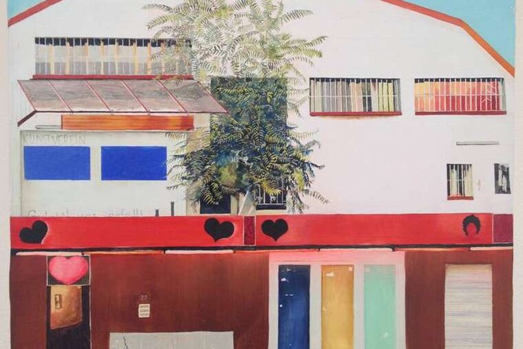 Anne Canfield's "Good is What Pleases" probably borrows its flatness from early Renaissance painting but looks like a dark J.G. Ballard vision-turned-fairy tale.