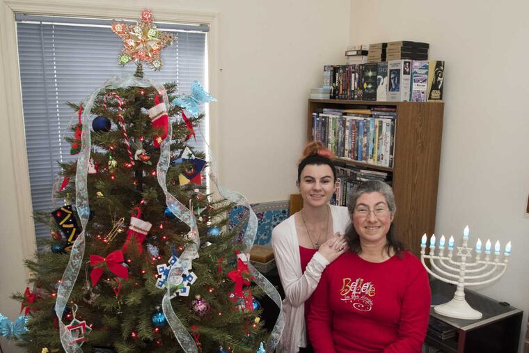 Diane Featherman and her daughter Jordynn are Catholic and celebrate Christmas. Featherman’s husband and son are Jewish and celebrate Hanukkah. Their Exton home is decorated for both holidays.