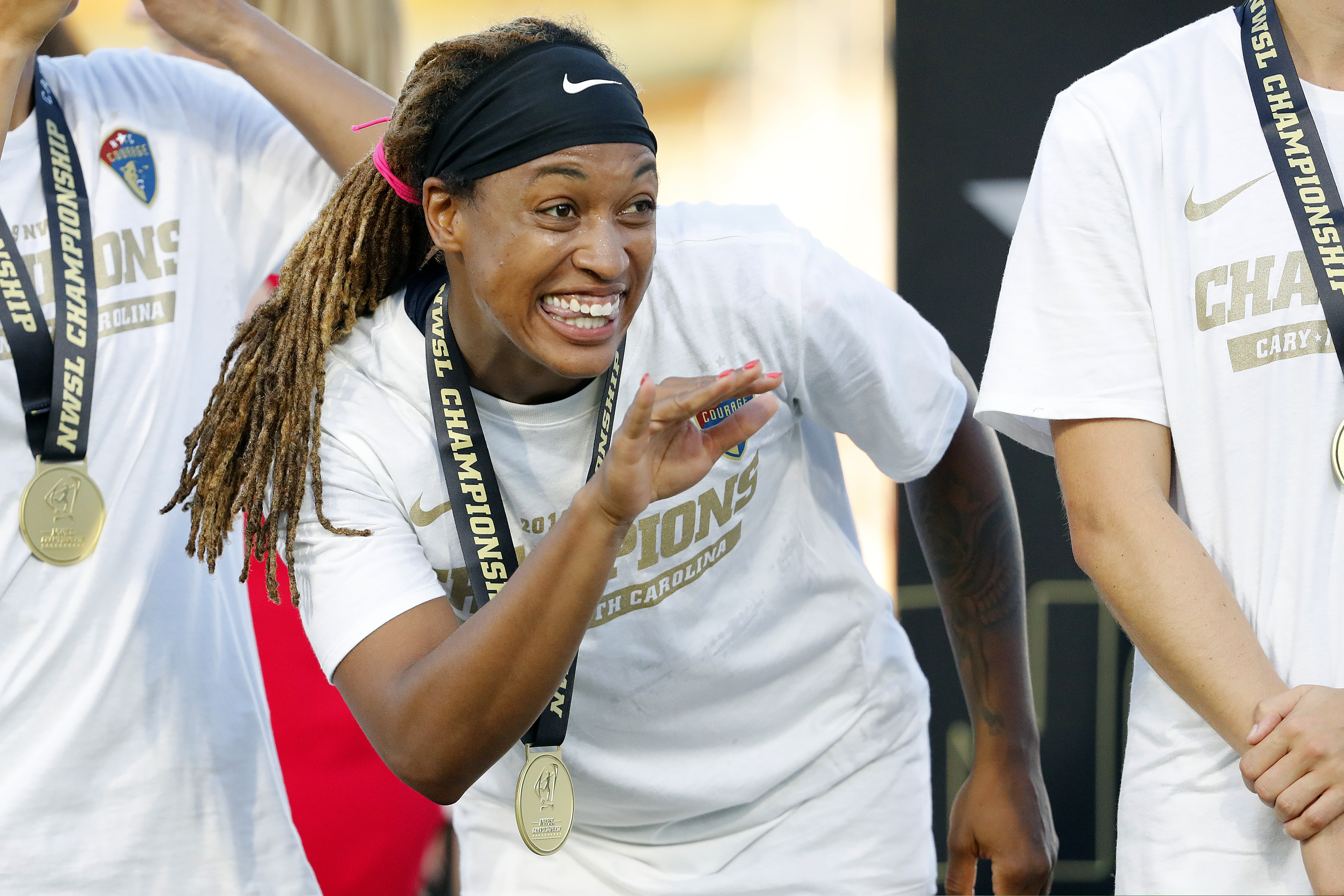 Jessica McDonald is a mainstay of the NWSL's North Carolina Courage, and one of the league's most prominent mothers.