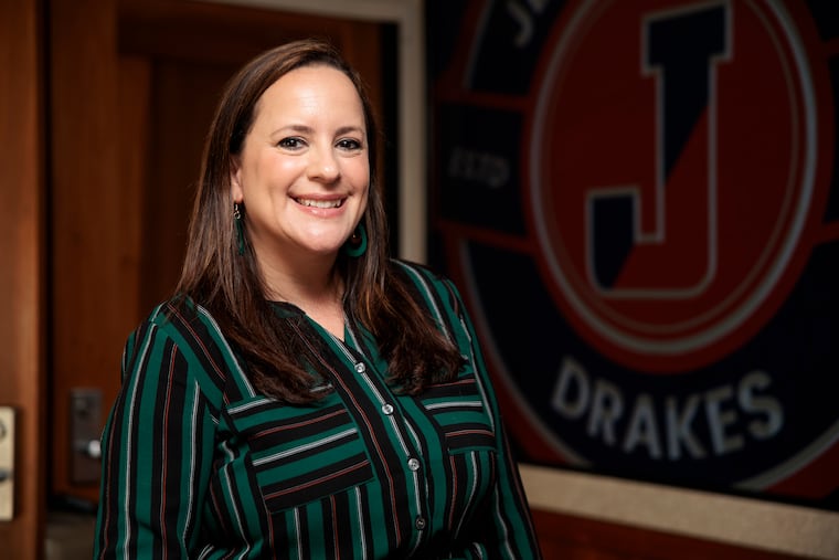 New Superintendent Brea D’Angelo posed for a portrait at Jenkintown High School on Wednesday, July 22, 2026 in Jenkintown. D’Angelo comes to the Jenkintown School District from the Hatboro-Horsham School District.