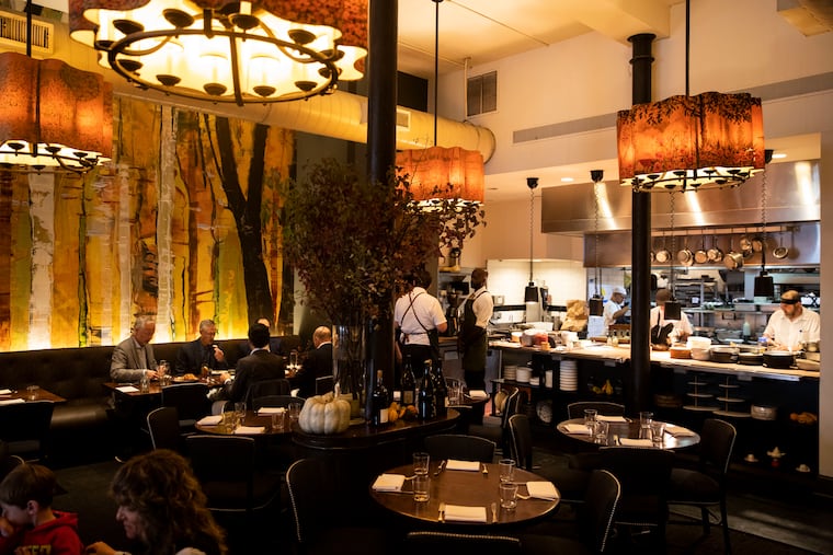 The dining room at Fork — restauranteur Ellen Yin's first restaurant — on its 25th anniversary in 2022. Located at 306 Market St., Fork is credited with bringing fine dining to Old City.