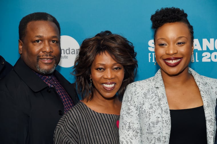 Chinonye Chukwu, right, writer/director of "Clemency," poses with cast members Alfre Woodard, center, and Wendell Pierce at the premiere of the film at the during the 2019 Sundance Film Festival, Sunday, Jan. 27, 2019, in Park City, Utah.