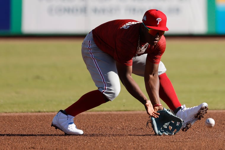 Phillies prospect Aroon Escobar has played mostly second base for single-A Clearwater this season.