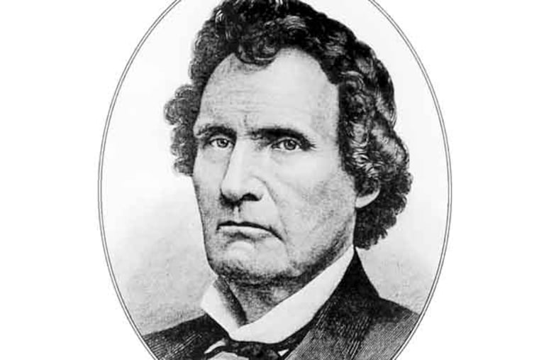 SHIST08 8-6-01 Photo by La Shinda Clark Suburban Staff Photographer
The Lancaster home and office of Thaddeus Stevens, founder of the Republican Party and abolitionist and the Lydia Hamilton Smith home are threatened by a proposed convention center. The preservationists want to save some of the buildings and create a museum center devoted to the Underground Railroad and civil rights. Thaddeus Stevens (1792-1868) was first elected to U.S. Congress in 1848. He was a crusader for human rights and civil liberties. He moved to Lancaster in 1842 and in the mid 1840s acquired the South Queen Street properties. Lydia Hamilton Smith (1813-1884) is said to have been the daughter of an black mother and white father. She become the housekeeper for Stevens in the mid 1840s. She later was a businesswoman owning property in Lancaster and operating boarding houses in Washington D.C. and Philadelphia. IN THIS PHOTO: Photo of Thaddeus Stevens. Photo 7 of 8