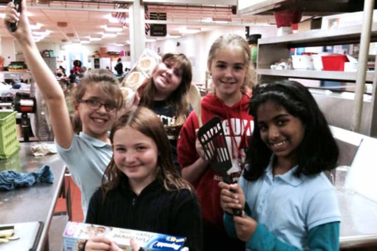 At the William Loesche school are (from left) Redina Rapi, Marla Stohr, Maddison Evans, Angela Yates, and Aileesh Mathew.