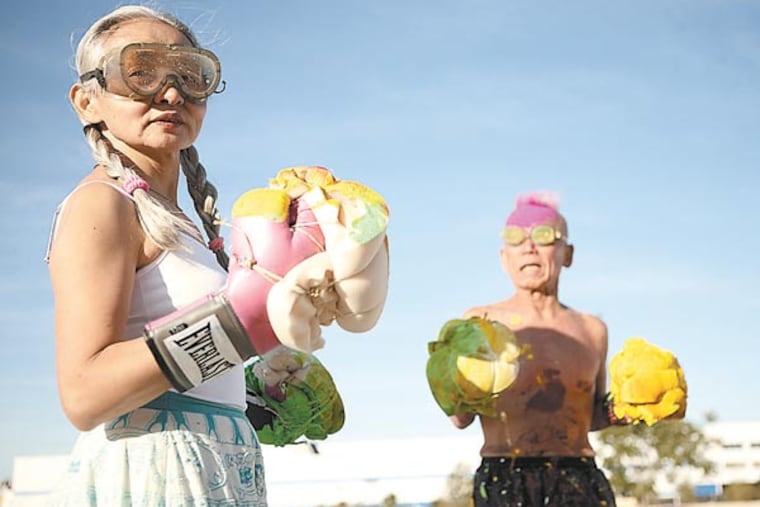 Noriko and Ushio Shinohara in CUTIE AND THE BOXER. (Courtesy of Radius-TWC)