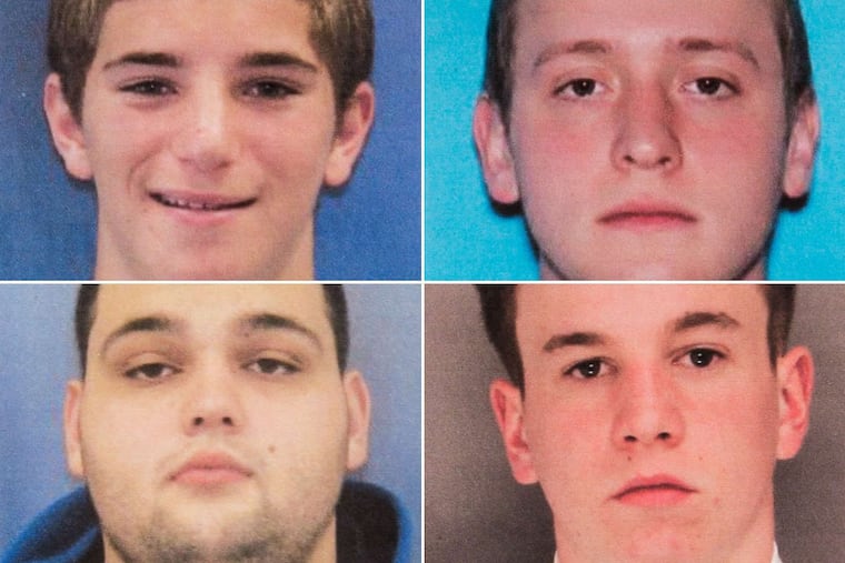 Clockwise from top left, Dean Andrew Finocchiaro, Thomas Charles Meo, Jimi Tar Patrick, and Mark Richard Sturgis.