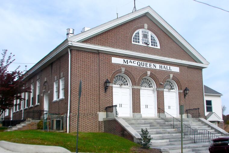 The borough hall of Upland, Pennsylvania on Main Street near 8th.
