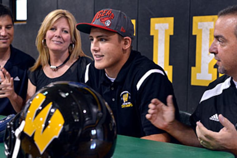 Archbishop Wood rising senior Nick Arcidiacono announced he will play football for Rutgers in 2013. (Photo by Mark C Psoras)
