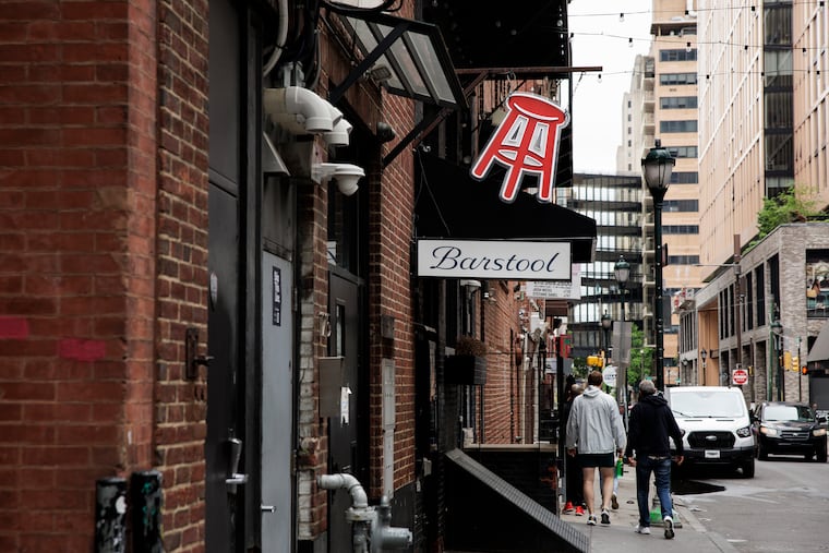 The exterior of Barstool Sansom Street in Center City Philadelphia on Monday.