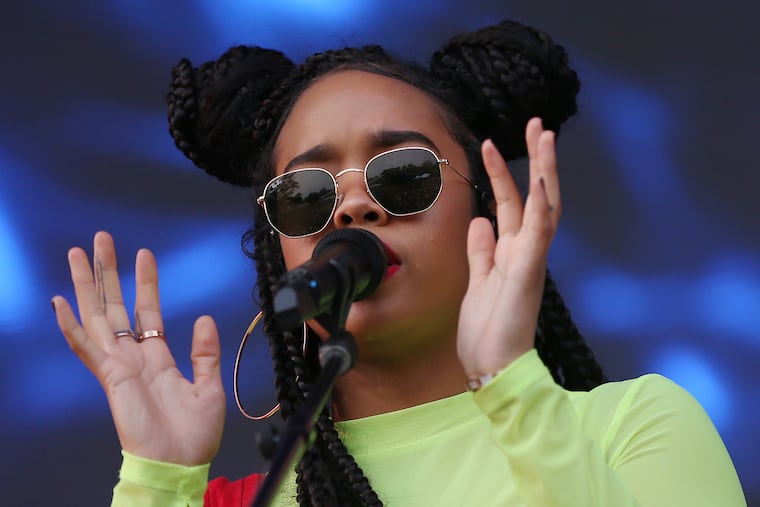 H.E.R. performs at Roots Picnic at the Mann Center in 2019. The singer born Gabriella Wilson is playing the Met Philadelphia in October.